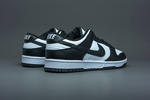 Nike Dunk Low Retro Mens Basketball Shoes, White Black White, 9.5 US