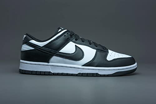 Nike Dunk Low Retro Mens Basketball Shoes, White Black White, 9.5 US