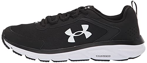 Under Armour Women's Charged Assert 9, Black (001)/White, 5 M US