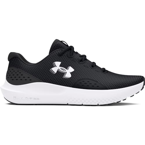 Under Armour Women's Charged Surge 4, (001) Black/Anthracite/White, 5, US