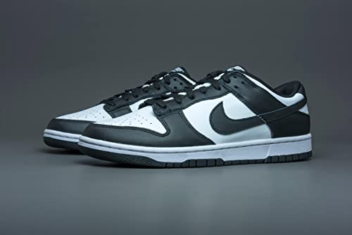 Nike Dunk Low Retro Mens Basketball Shoes, White Black White, 9.5 US