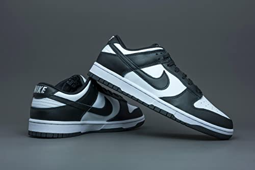 Nike Dunk Low Retro Mens Basketball Shoes, White Black White, 9.5 US