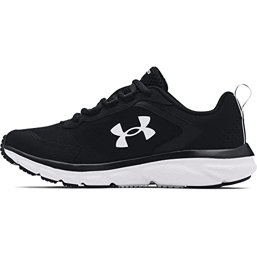 Under Armour Women's Charged Assert 9, Black (001)/White, 5 M US