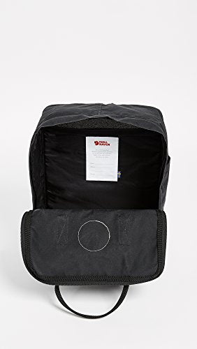 Fjällräven Kånken Unisex Travel Backpack - Side Slip Pocket - Adjustable Shoulder Straps - Dual Top Handles Black One Size One Size