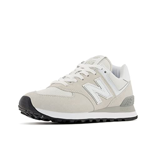 New Balance Women's 574 Core Sneaker, Nimbus Cloud/White, 8