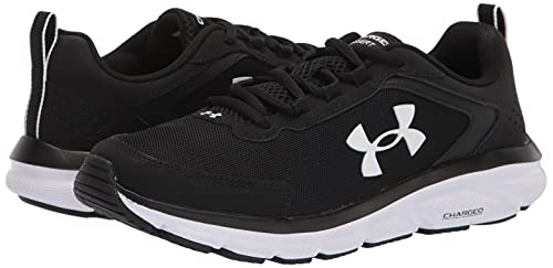 Under Armour Women's Charged Assert 9, Black (001)/White, 5 M US