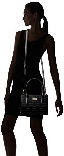 Nautica womens Sandy Jr. Top Handel Satchel With Removable Crossbody Strap, Black (Embossed Logo), One Size