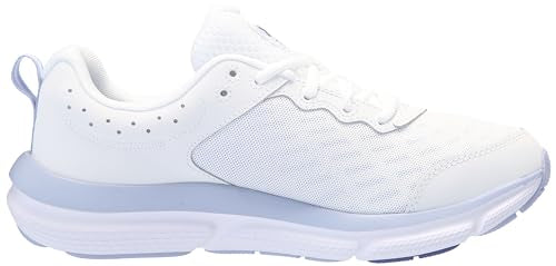 Under Armour Women's Charged Assert 10, (109) White/White/Metallic Celeste, 8, US