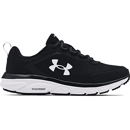 Under Armour Women's Charged Assert 9, Black (001)/White, 5 M US