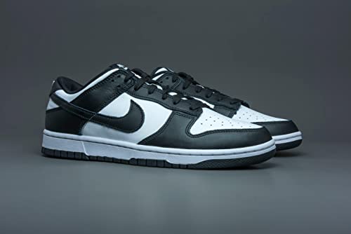 Nike Dunk Low Retro Mens Basketball Shoes, White Black White, 9.5 US