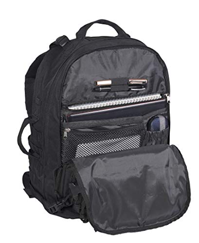 Rockland Military Tactical Laptop Backpack, Black, Large