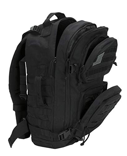 Rockland Military Tactical Laptop Backpack, Black, Large