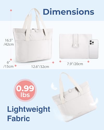 BAGSMART Tote Bag for Women, Foldable Tote Bag With Zipper Large Shoulder Bag Top Handle Handbag for Travel, Work