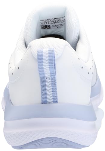 Under Armour Women's Charged Assert 10, (109) White/White/Metallic Celeste, 8, US