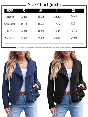 AUTOMET Womens Winter Jackets Faux Leather Suede Bomber Fall Fashion 2024 Outfits Clothes Open Front Zip Up Cropped Coats Outwear y2k