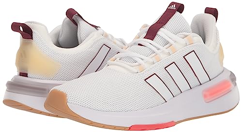 adidas Women's Racer Tr23 Sneaker, White/White/Bright Red, 7.5