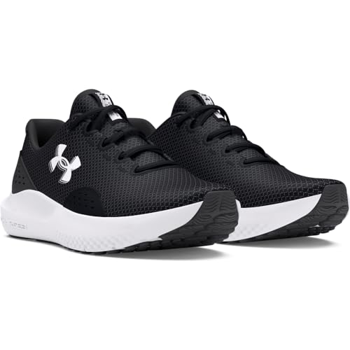 Under Armour Women's Charged Surge 4, (001) Black/Anthracite/White, 5, US