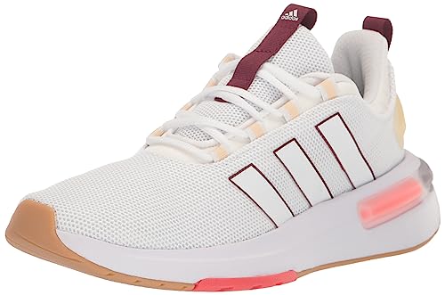 adidas Women's Racer Tr23 Sneaker, White/White/Bright Red, 7.5