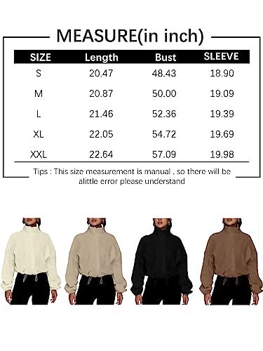 AUTOMET Womens Hoodies Fleece Bomber Jackets Oversized Sweatshirts Winter Sweaters Long Sleeve Fall Crop Coats Puffers Sherpa Trendy Fall Outfits Tops Fashion Clothes 2024 Khaki M