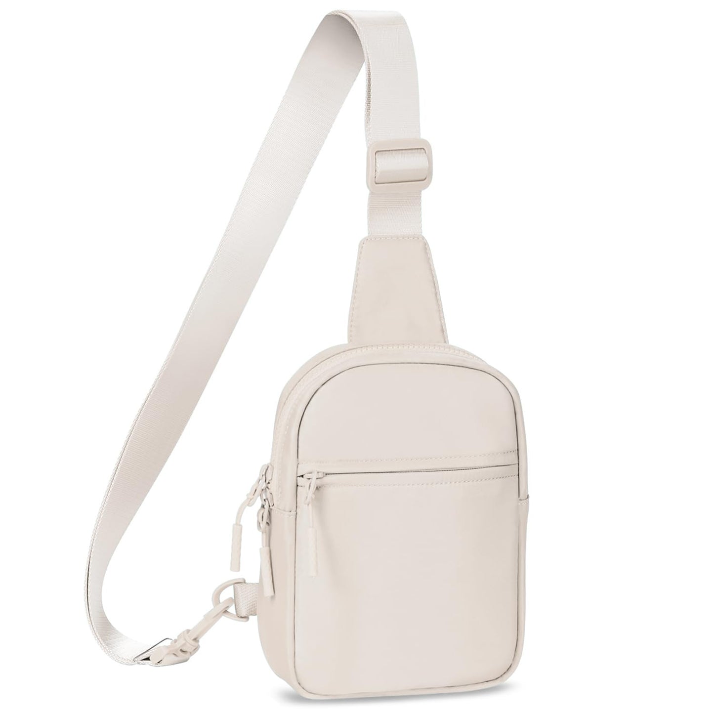 Etercycle Small Sling Bag for Women and Men, Crossbody Bags with Extended Strap, Multi-purpose Lightweight Mini Sling Chest Bag (Cream)