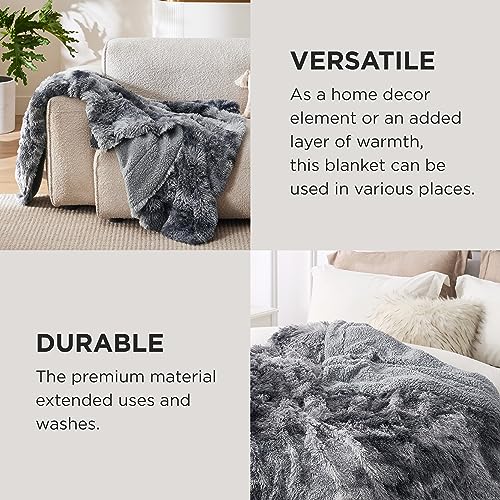 Bedsure Ultra Soft Throw Blanket, Fuzzy Fluffy Blankets & Throws - Sherpa Fleece Faux Fur Blanket for Couch, Bed, Sofa, Cozy Plush Warm Thick Furry Shaggy Blanket Gifts for Women, Men, 50x60, 640 GSM