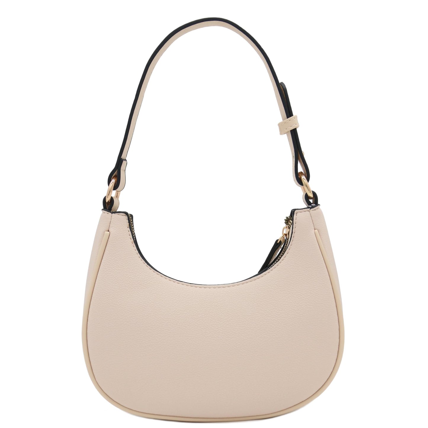 Small Crescent Shoulder Bag Underarm Purse (Nude)