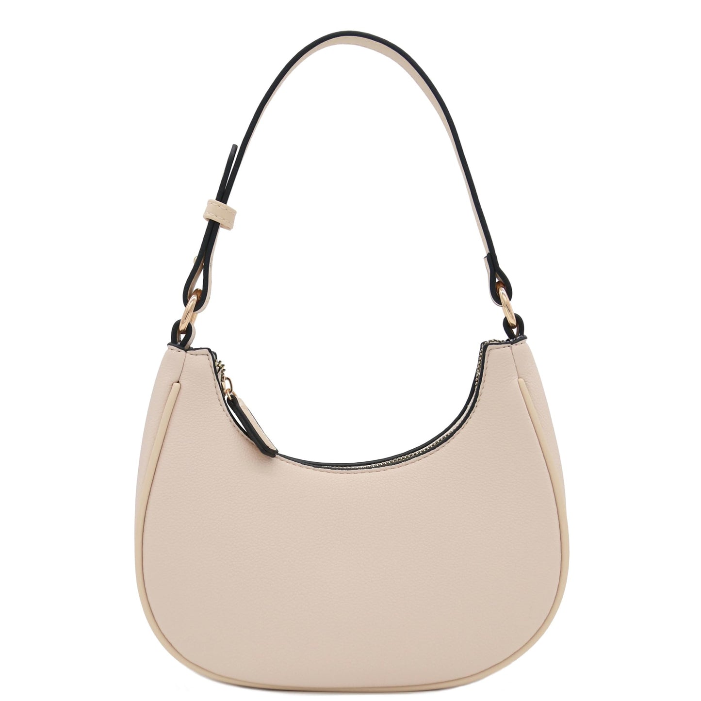 Small Crescent Shoulder Bag Underarm Purse (Nude)