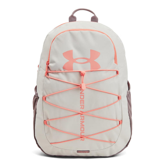 Under Armour Unisex-Adult Hustle Sport Backpack, (115) White Clay/Tetra Gray/Aero Orange, One Size Fits All