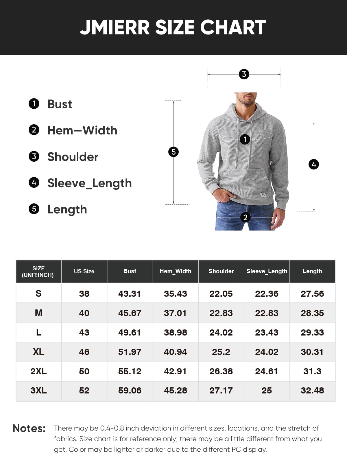 JMIERR Men's Lightweight Pullover Shirts Casual Regular Fit Geometric Texture Long Sleeve Hoodies Pullovers Sweater Jackets with Pockets, L, Light Brown