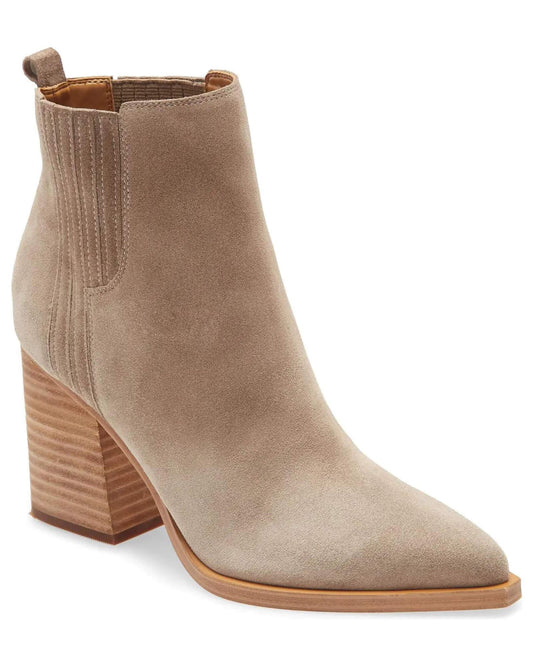 Imily Bela Womens Ankle Boots Pointed Toe Chunky Stacked Mid Heeled Booties