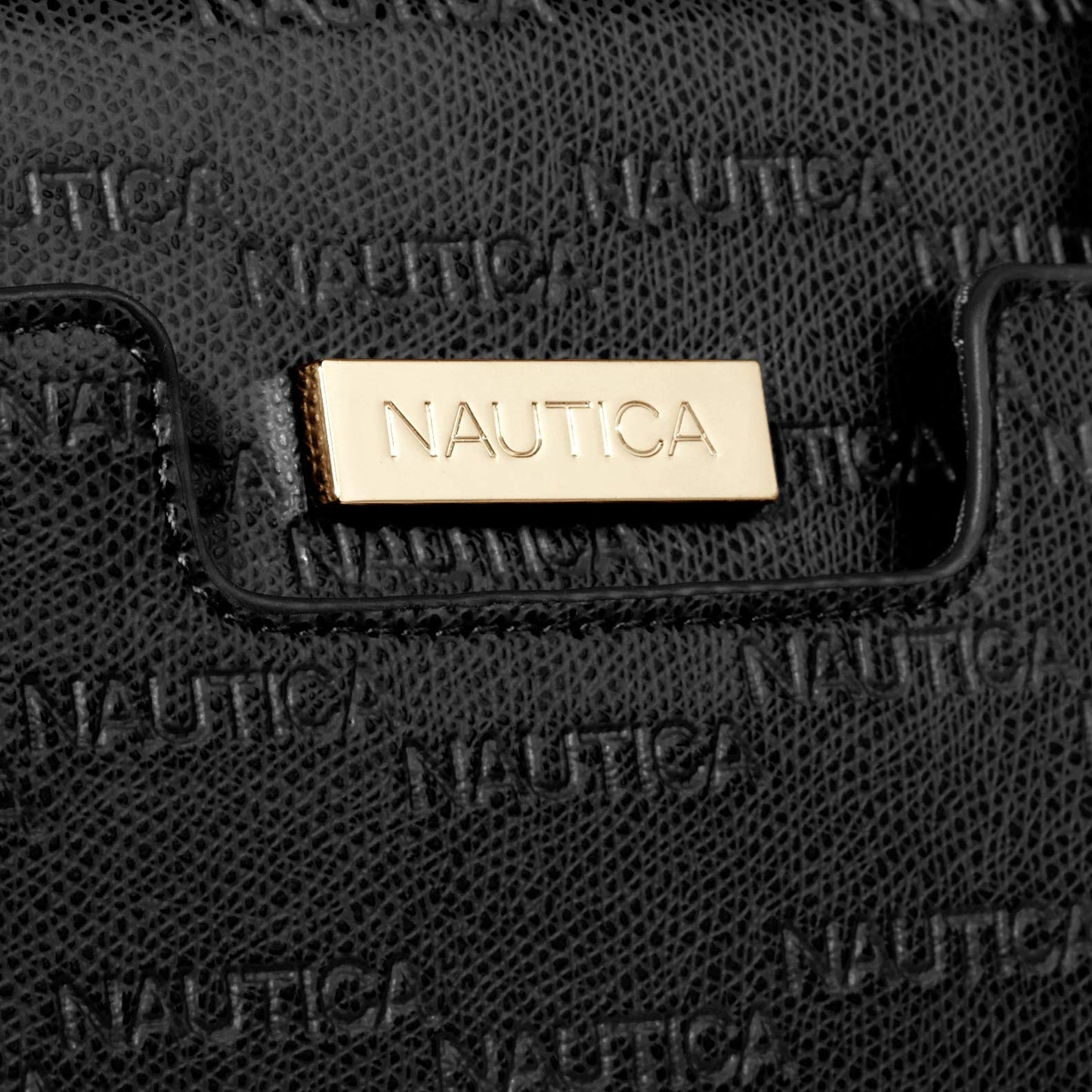 Nautica womens Sandy Jr. Top Handel Satchel With Removable Crossbody Strap, Black (Embossed Logo), One Size