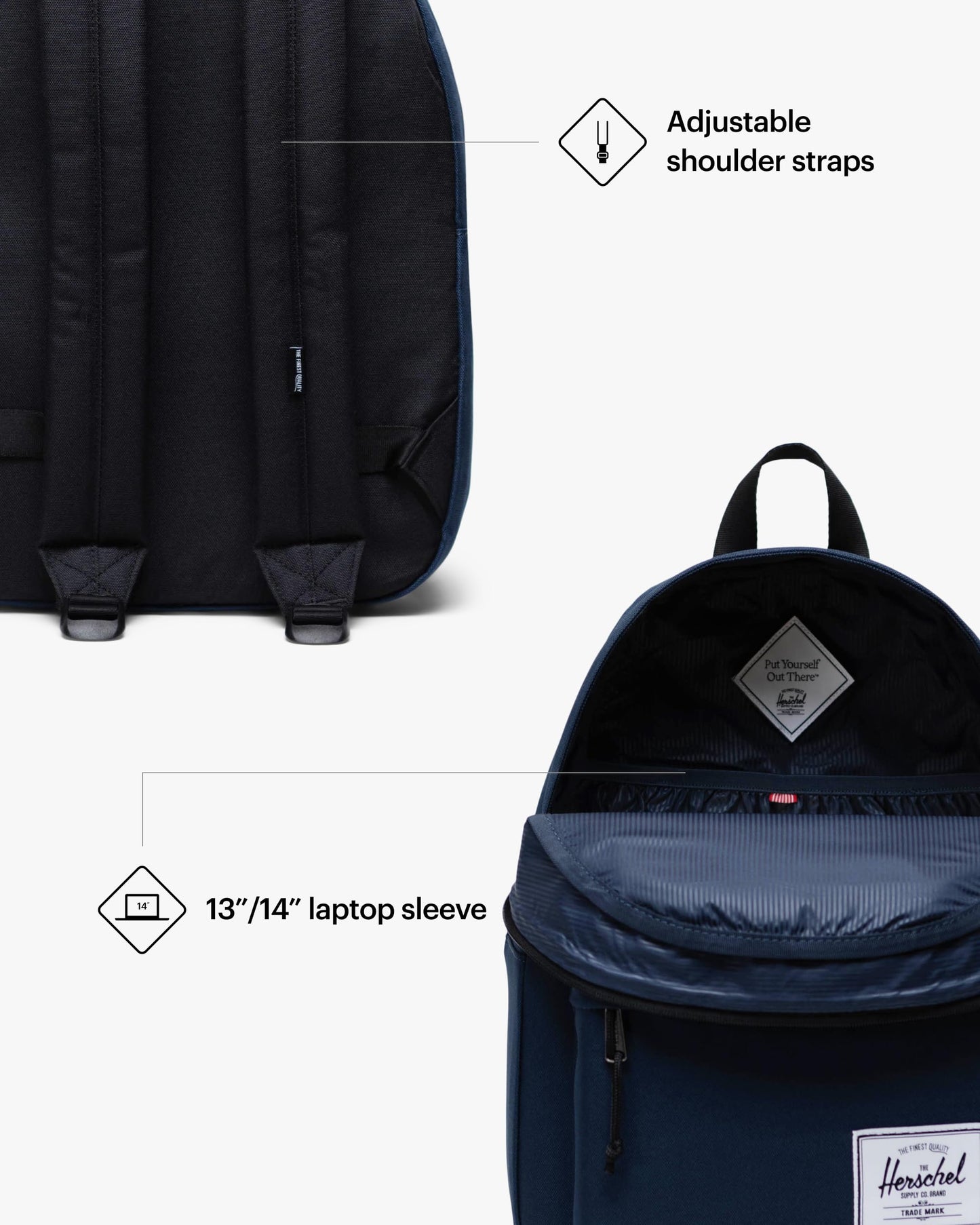 Herschel Supply Co. Herschel Classic Backpack, Navy, One Size